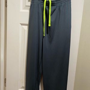 grey and yellow sweats